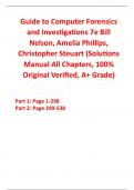 Solutions Manual for Guide to Computer Forensics and Investigations 7th Edition By Bill Nelson, Amelia Phillips, Christopher Steuart (All Chapters, 100% Original Verified, A+ Grade) 
