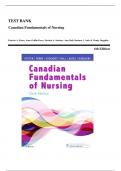 Test Bank For Canadian Fundamentals of Nursing 6th Edition By Patricia Potter, Wendy Duggleby, Patricia Stockert, Barbara Astle, Anne Perry, Amy Hall