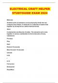 ELECTRICAL CRAFT HELPER STUDYGUIDE EXAM 2024