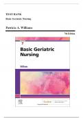  Basic Geriatric Nursing 7th Edition by Patricia A. Williams-Test Bank