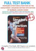 Test Bank For Memmler's Structure & Function of the Human Body 12th Edition By Barbara Janson Cohen; Kerry L. Hull