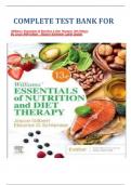 COMPLETE TEST BANK FOR  (Williams' Essentials Of Nutrition & Diet Therapy) 13th Edition By Joyce ANN Gilbert, , Eleanor Schlenker Latest Update.