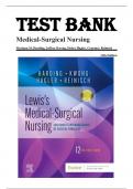 Test Bank For Lewis's Medical-Surgical Nursing: Assessment and Management of Clinical Problems, Single Volume 12th Edition by Mariann M. Harding, Jeffrey Kwong, Debra Hagler