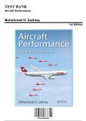 Solution Manual for Aircraft Performance, 1st Edition by Mohammad H. Sadraey, 9781315366913, Covering Chapters 1-10 | Includes Rationales