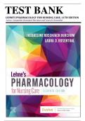 Test Bank for Lehne's Pharmacology for Nursing Care, 11th Edition by Jacqueline Rosenjack Burchum and Laura D. Rosenthal