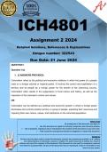 ICH4801 Assignment 2 (COMPLETE ANSWERS) 2024 (322543) - DUE 21 June 2024