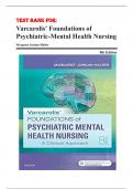 TEST BANK FOR Varcarolis' Foundations of Psychiatric Mental Health Nursing: A Clinical Approach 8th Edition by Margaret Jordan Halter 