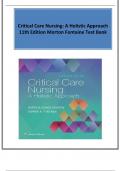 Test Bank For Critical Care Nursing: A Holistic Approach 11th Edition By Morton Fontaine || All Chapters  ( 1-56 )| Updated Version 2024 A+