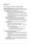 Complete lecture notes Personnel Psychology