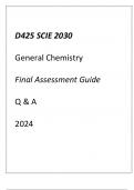 (WGU D425) SCIE 2030 General Chemistry Final Assessment Guide Q & A 2024.