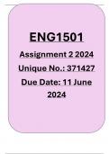 ENG1501 ASSIGNMENT 2 2024 ANSWERS