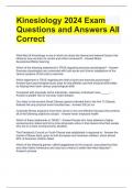 Bundle For Kinesiology Study Questions with Correct Answers.docx