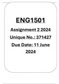 ENG1501 ASSIGNMENT 2 2024 ANSWERS