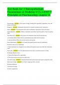 Test Bank for: Clinicopathologic Foundations of Medicine UCLA EMT 7 Principles of Pharmacology chapter 11