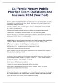 California Notary Public Practice Exam Questions and Answers 2024 (Verified)