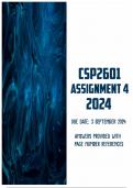 CSP2601 Assignment 4 2024 | Due 3 September 2024