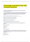 kinesiology Cumulative Exam with Complete Solutions.docx