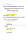 Basic Life Support Exam A (25 questions and answers)