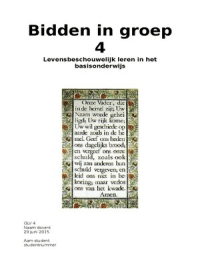 GLV 4 Opdracht I Levensbeschouwelijke lessen geven