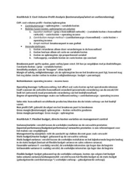 Samenvatting Tactical Control MA cost accounting H3, 7, 8, 11, 12 en 14