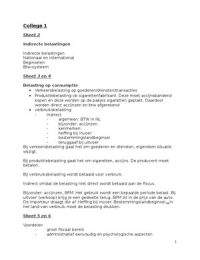 Uitwerkingen Indirecte Belastingen colleges 1 t/m 5