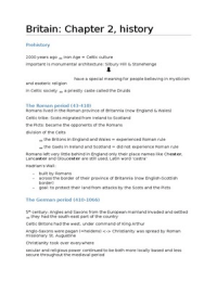 Britain, summary chapter 2