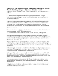 R, Spijkerman, e.a. - The impact of peer and parental norms and behavior on adolescent drinking: The role of drinker prototypes 