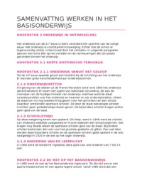 Werken in het basisonderwijs