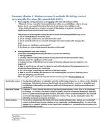 Samenvatting hoofdstuk 4: Business Research Methods 