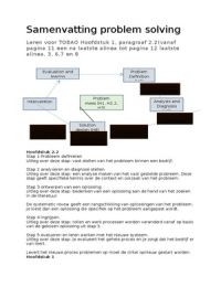 Problem Solving samenvatting