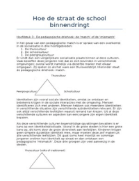 Samenvatting Hoe de straat de school binnendringt H3 t/m 7