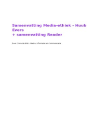 Mediaethiek- en recht samenvatting