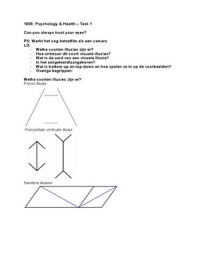 Psychology and Health taak 1: Werkt het oog hetzelfde als een camera?