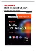 Test Bank for Robbins Basic Pathology 10th Edition by Vinay Kumar, Abul K. Abba & Jon C. Aster