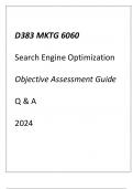 (WGU D383) MKTG 6060 Search Engine Optimization Objective Assessment Guide Q & A 2024