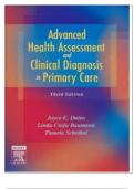 Test Bank for Advanced Health Assessment & Clinical Diagnosis in Primary Care 6th Edition Dains (Full test bank, 100% Correct Answers)