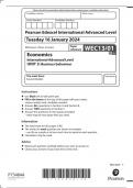 PEARSON EDEXCEL A LEVEL ECONOMICS PAPER 3 2024 (WEC13/03:Business behaviour)