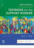 Test Bank for sorrentino's Canadian Textbook for the Support Worker, 5th edition by Wilk"