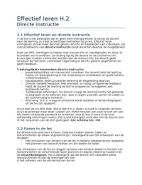 Samenvatting Effectief leren H2