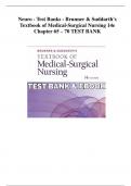 Neuro - Test Banks - Brunner & Suddarth's  Textbook of Medical-Surgical Nursing 14e  Chapter 65 – 70 TEST BANK