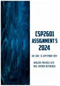 CSP2601 Assignment 5 2024 | Due 26 September 2024