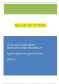 Ocr 2023 GCSE Religious Studies J625/03: Judaism Beliefs and teachings & Practices  Question Paper & Mark Scheme 