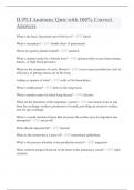 IUPUI Anatomy Quiz with 100% Correct Answers