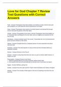 Love for God Chapter 7 Review Test Questions with Correct Answers.docx