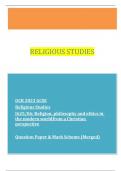 OCR 2023 GCSE Religious Studies J625/06: Religion, philosophy and ethics in the modern world from a Christian perspective  Question Paper & Mark Scheme (Merged)