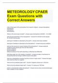 METEOROLOGY CPAER Exam Questions with Correct Answers.docx