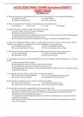 ACC0 3026 FINAL EXAM Questions Only  EQUITY  2ASD12DAS