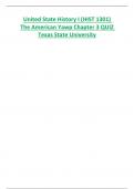 United State History I (HIST 1301)  The American Yawp Chapter 3 QUIZ Texas State University