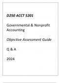 (WGU C250) ACCT 5201 Governmental & Nonprofit Accounting Objective Assessment Guide Q & A