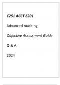(WGU C251) ACCT 6201 Advanced Accounting Objective Assessment Guide Q & A 2024.